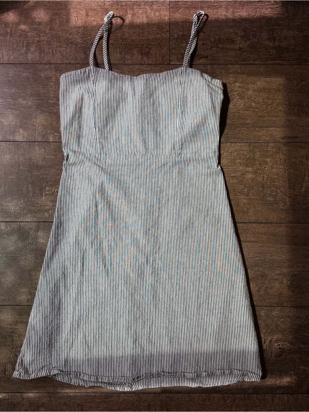 Brandy Melville 
 Striped Sleeveless Sundress - Blue/White